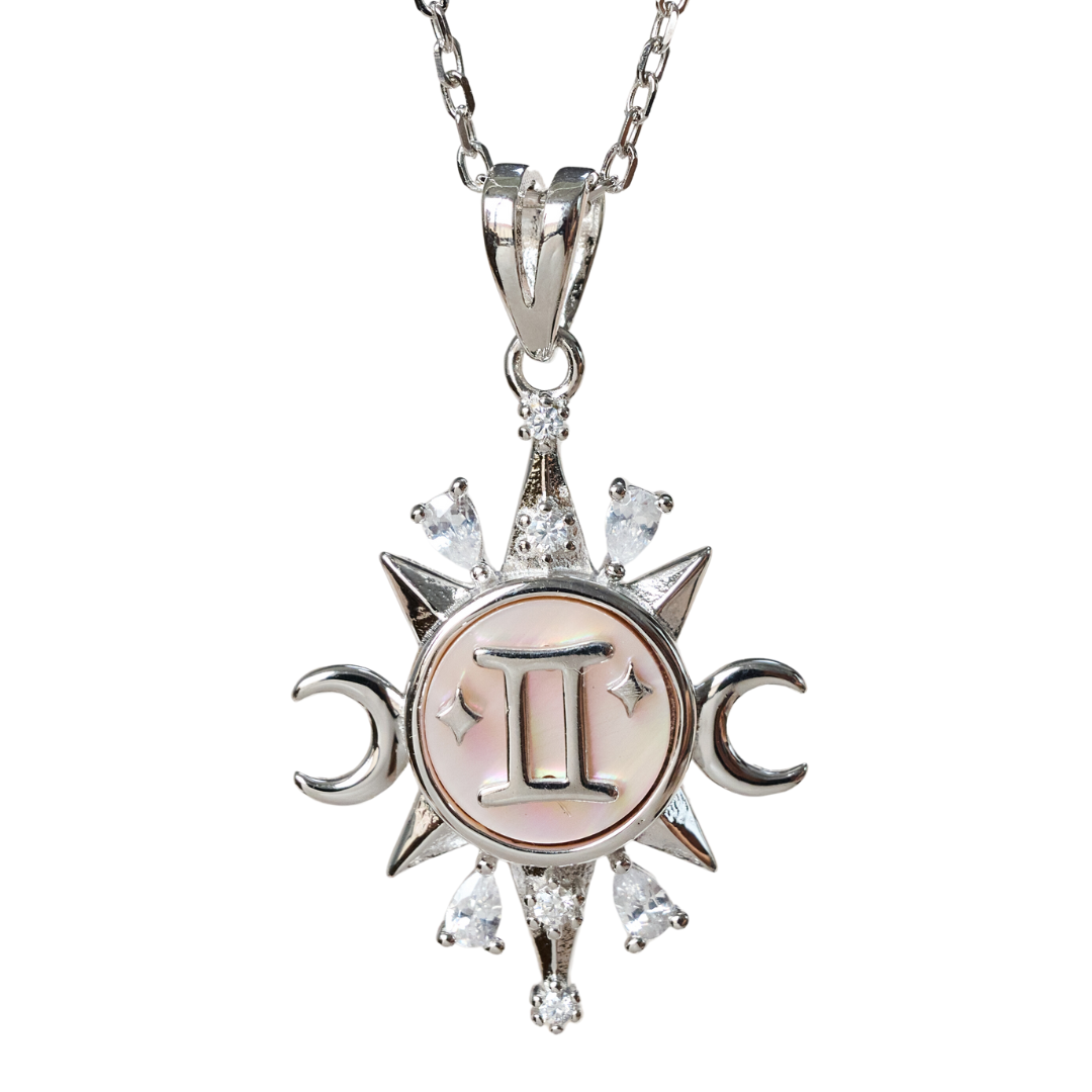 Celestial Horoscope Pendant - Gemini - Necklaces - 2