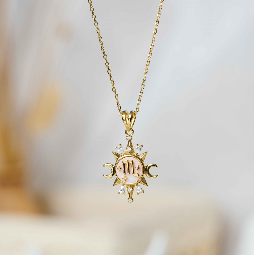 Celestial Horoscope Pendant - Scorpio - Necklaces - 2