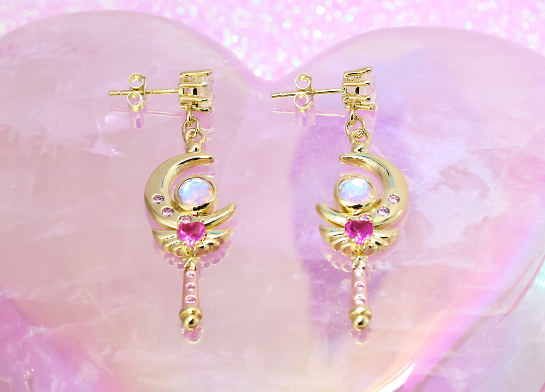 Moon Crystal Earrings